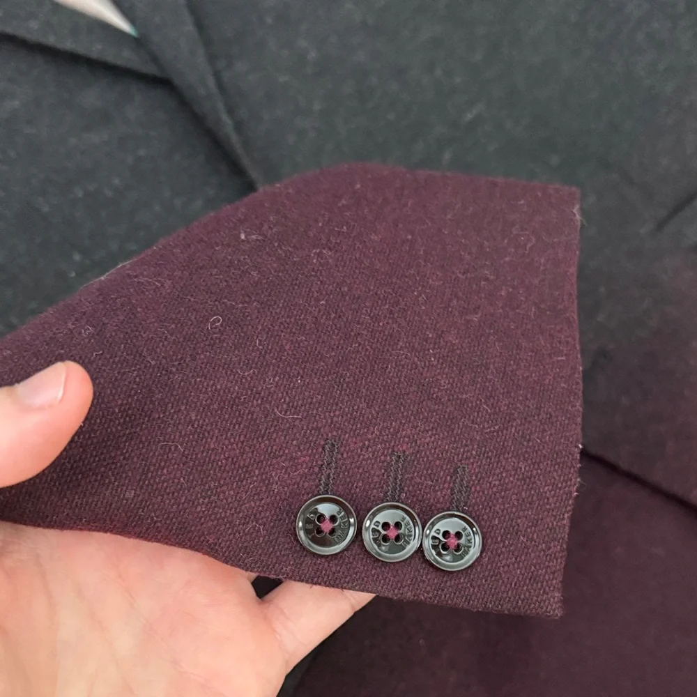 Ted Baker Black and Burgundy Gradient Blazer - Picture 6 of 14